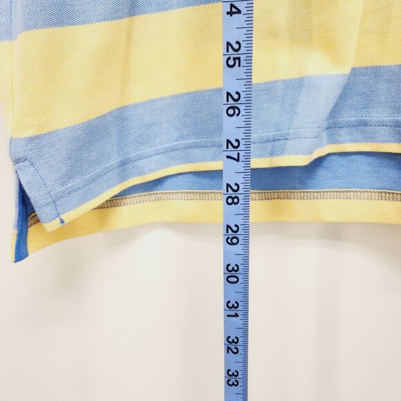 Izod Polo Shirt Mens yellow Stripes Advantage Performance Stretch Sport size M - Picture 12 of 12